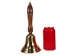 Brass Bell with Wood Handle: ~10&quot; - 1136-50-246 (Y1M)