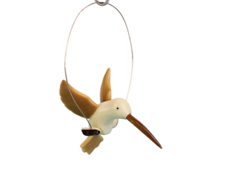 Tagua Nut Carving: Hummingbird (hanging) 