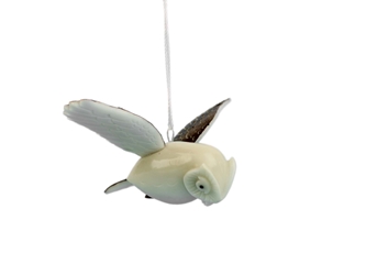 Tagua Nut Carving: Owl (hanging) 