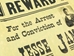 $500 Reward for the Arrest of Jesse James Parchment - 123-597 (Y1E)