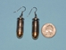 Bullet Earrings: 45CAL Nickel - 1261-10-9647 (Y2K)