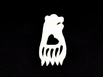 Bear/Bear Paw Bone Pendant with Hole: Medium bone pendants