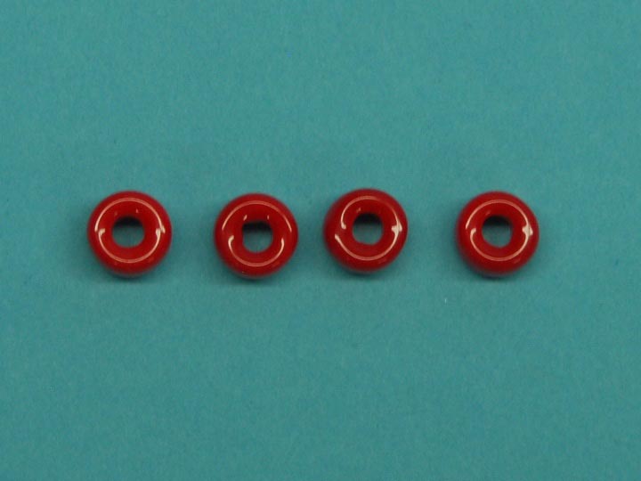 9mm Czech Glass Crow Beads Opaque Red (100 beads) glass beads