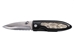 Black Pocket Knife with Rattlesnake Inlay - 598-KS210105 (Y2L)