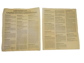 Amendments to the United States Constitution Parchment (2 pages) 