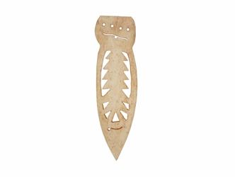 Tree of Peace Spearhead Bone Pendant: Antiqued 
