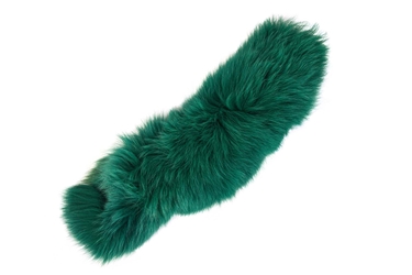 Dyed Fox Tail: Emerald Green 