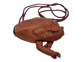 Cane Toad Sling Pouch: Brown Cord change pouch, change purse, coin pouch, coin purse, sling purse
