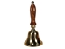 Lacquered Brass Bell with Wood Handle: ~9" - 1136-50-847 (Y2D)