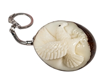 Tagua Nut Keychain: Eagle 