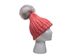 Pink 100% Merino Wool Hat with Natural Blue Fox Pompom - 1292-BFNAPK-AS (Y2N)