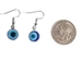Single Evil Eye Earrings: Silver Color - 1415-1S-AS (Y1L)