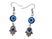 Evil Eye with Hamsa Earrings: Silver Color - 1415-1HS-AS (Y1L)
