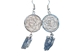 Silver Color Web with Kyanite Blade Earrings - 1416-1S-AS (Y1L)
