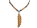 Mohawk Bone Feather Necklace - 200-126 (Y2K)(Y1X)