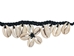 Cowrie Shell Dangling Flower Belt: Black - 269-BE01B-AS (Y1X)