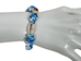 Cowrie Shell and Blue Puka Chips Bracelet - 269-BP02B-AS (Y2I)