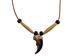 Real Black Bear 1-Claw Necklace: Black Beads - 560-Q13B (Y1X)