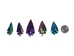 1.5" Rainbow Jasper Plated Arrowhead Pendant - 76-3P15-AS (Y2I)