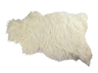 Icelandic Sheepskin: Creamy White: 120-130cm or 48" to 52": Gallery Item 